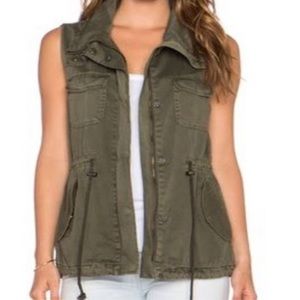 Velvet by Graham & Spencer Women’s Army Vest with removable hood and fur